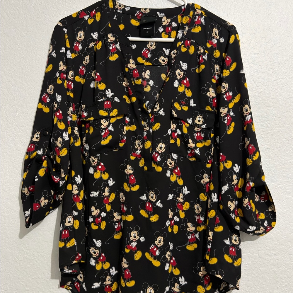 Torrid Mickey Mouse Black Blouse